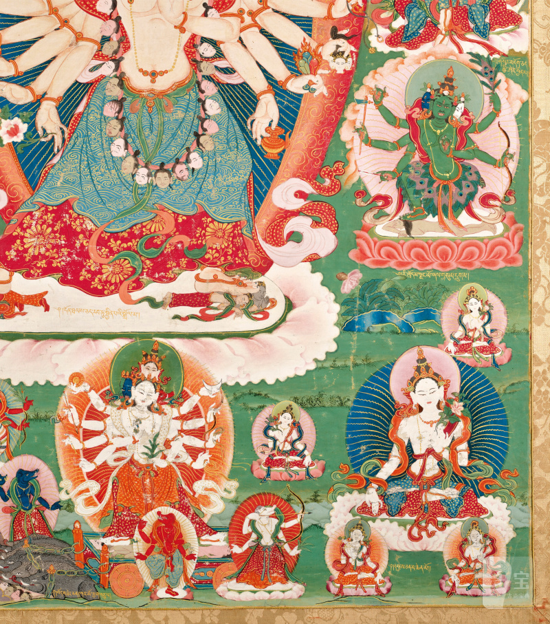 THANGKA REPRÉSENTANT TARA  BHOUTAN, XVIIIE-XIXE SIÈCLE - 图5